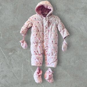 NWT Babaluno Baby Girls Cupcake Padded Puffer Snowsuit